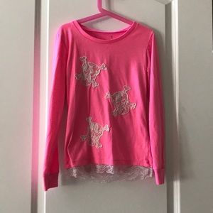 Cute white and pink top